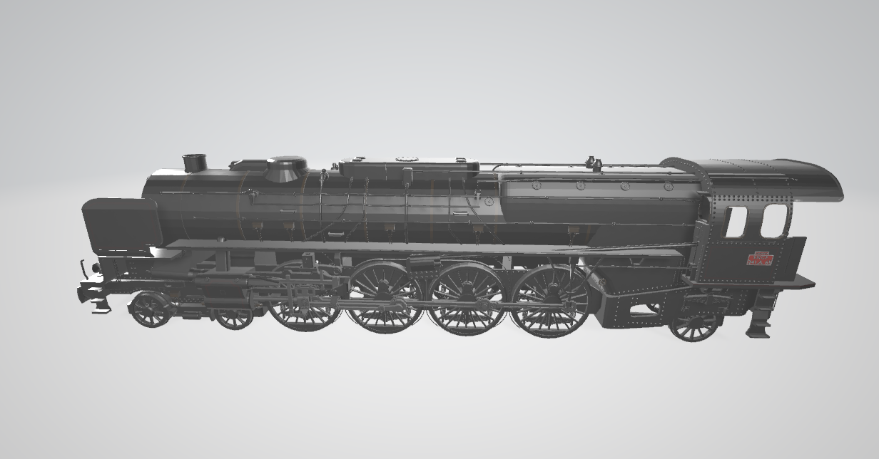 Steam Locomotive 241A - Steam locomotive 3D model