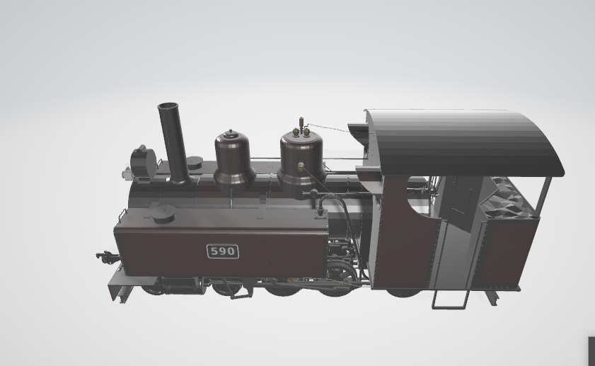 Steam Locomotive 1012D - Steam locomotive 3D model