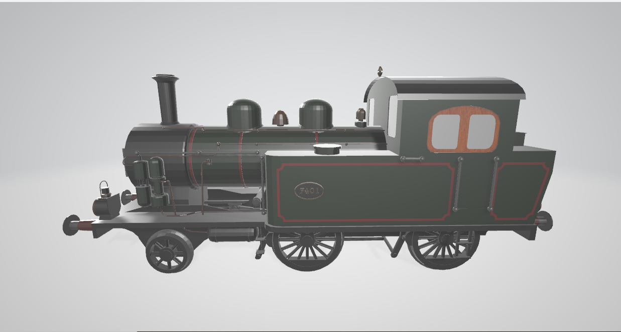 Steam Locomotive NS7400 - Steam locomotive 3D model