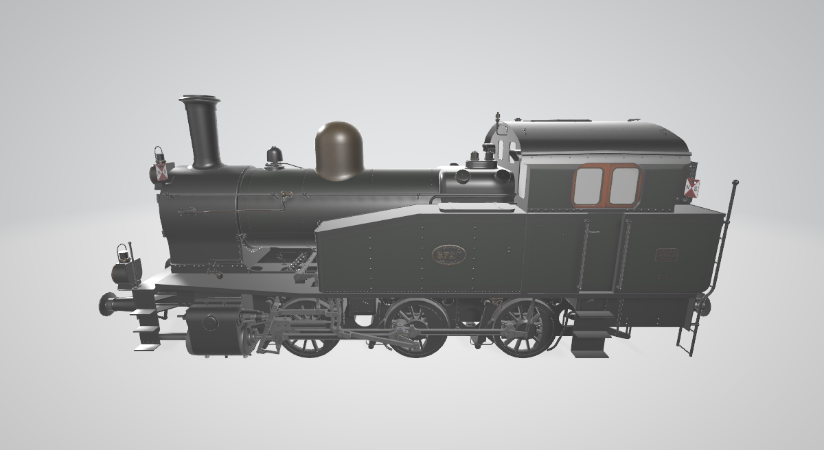 Steam Locomotive NS8700 - Steam locomotive 3D model