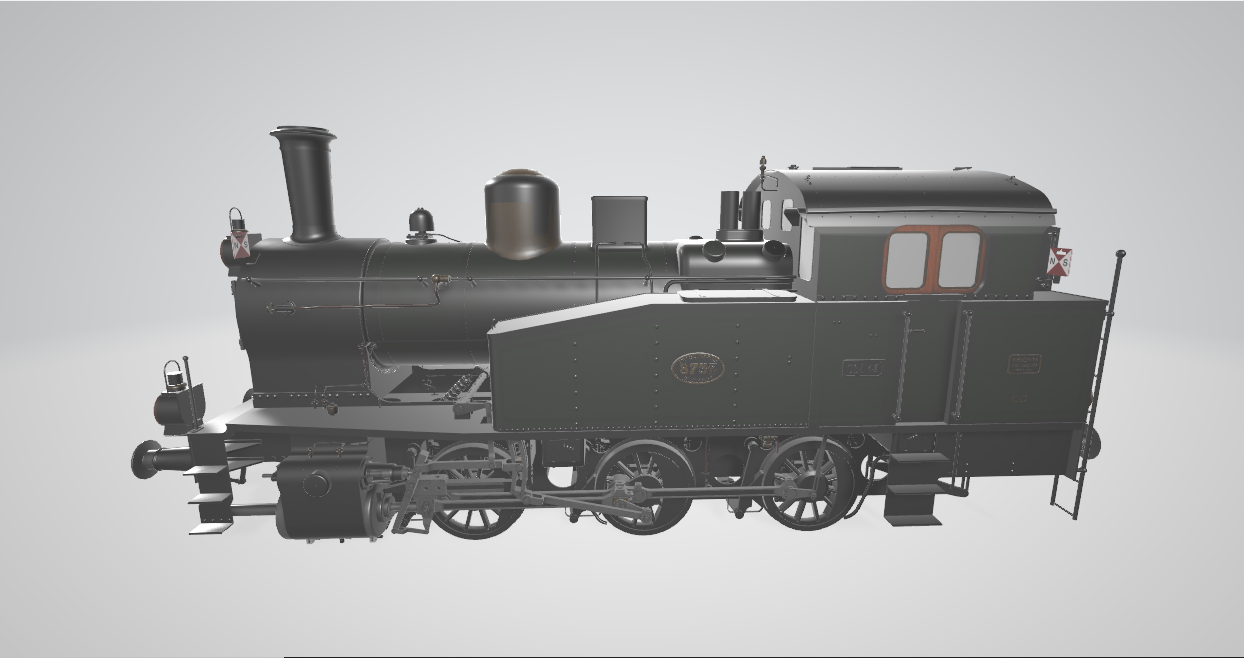 Steam Locomotive NS8701 - Steam locomotive 3D model