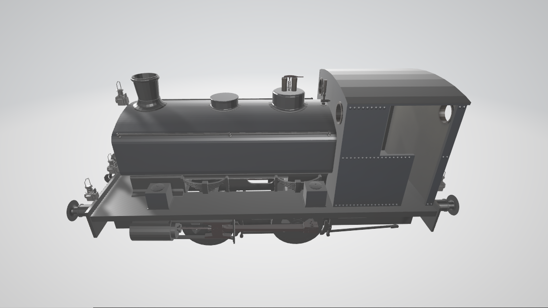 Steam Locomotive Andbar16 - Steam locomotive 3D model