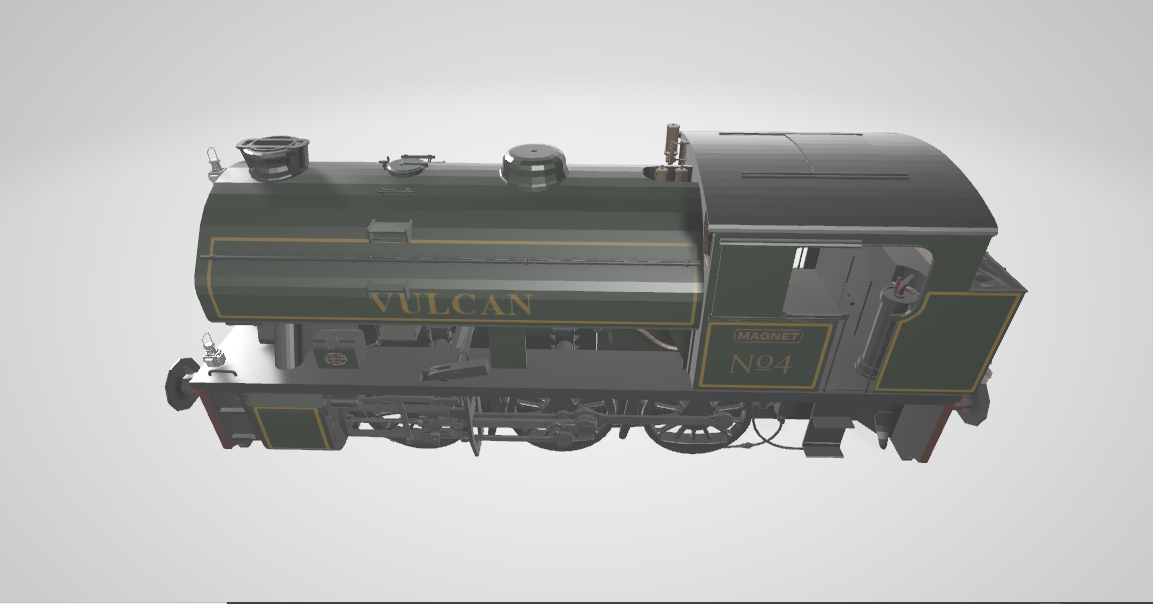 Steam Locomotive Vulcan - Steam locomotive 3D model