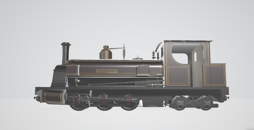 Steam Locomotive Beddgelert - Steam locomotive 3D model