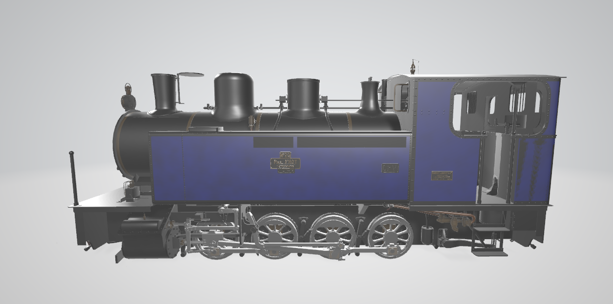Steam Locomotive Corpet - Steam locomotive 3D model