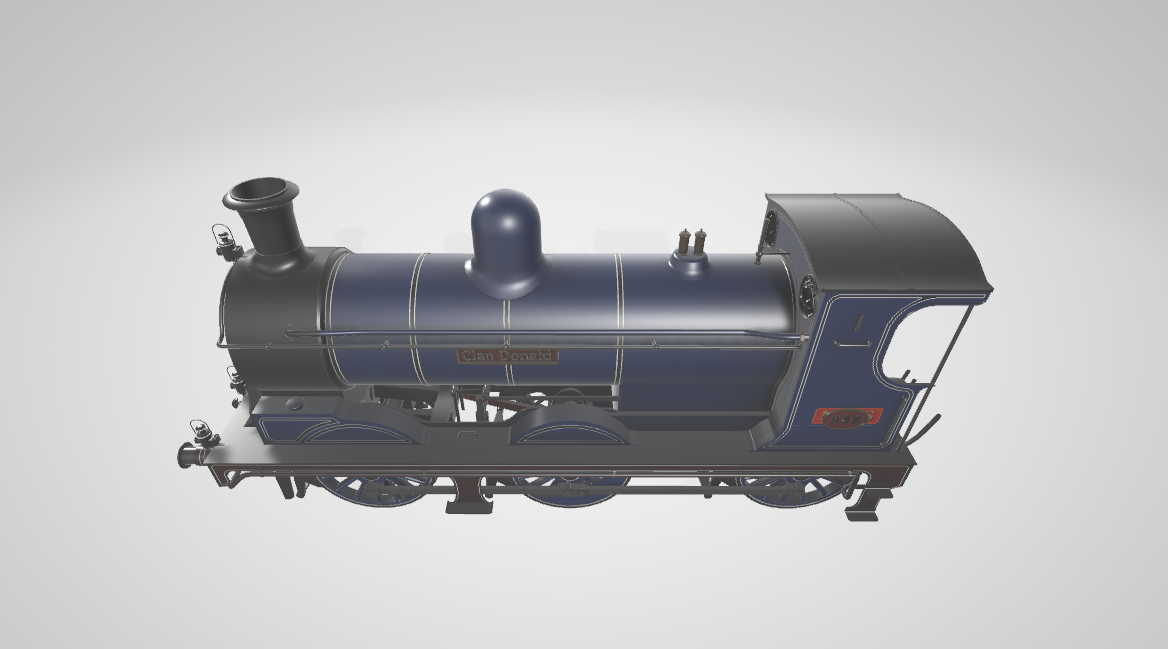 Steam Locomotive CR812 - Steam locomotive 3D model