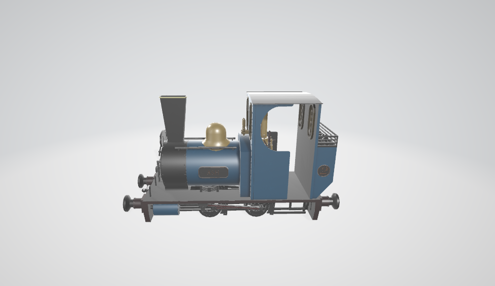 Steam Locomotive Destiny 2 ft 3 - Steam locomotive 3D model