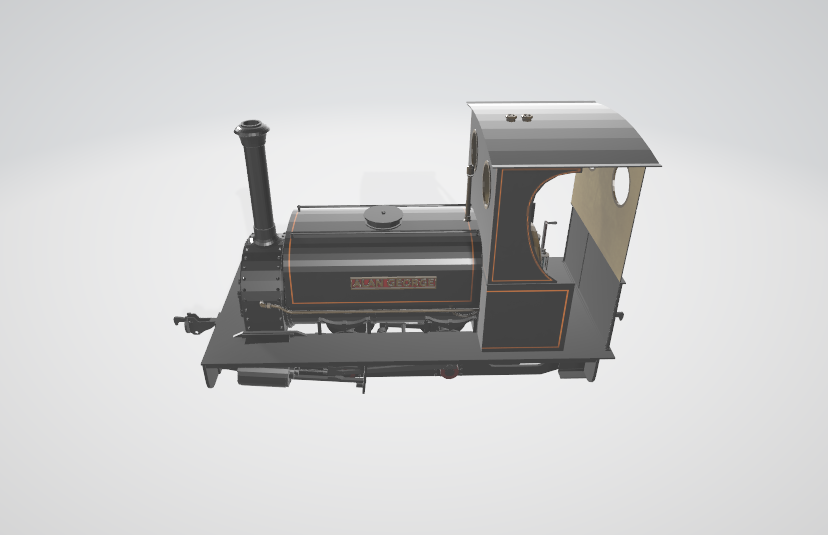 Steam Locomotive Dinorwic QH Cab - Steam locomotive 3D model