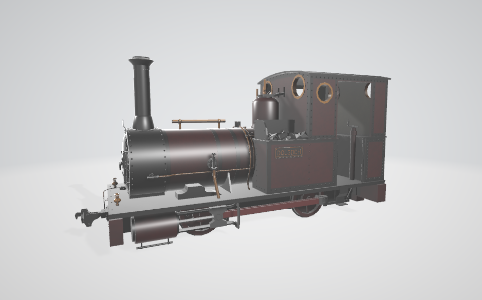 Steam Locomotive Dolgoch - Steam locomotive 3D model