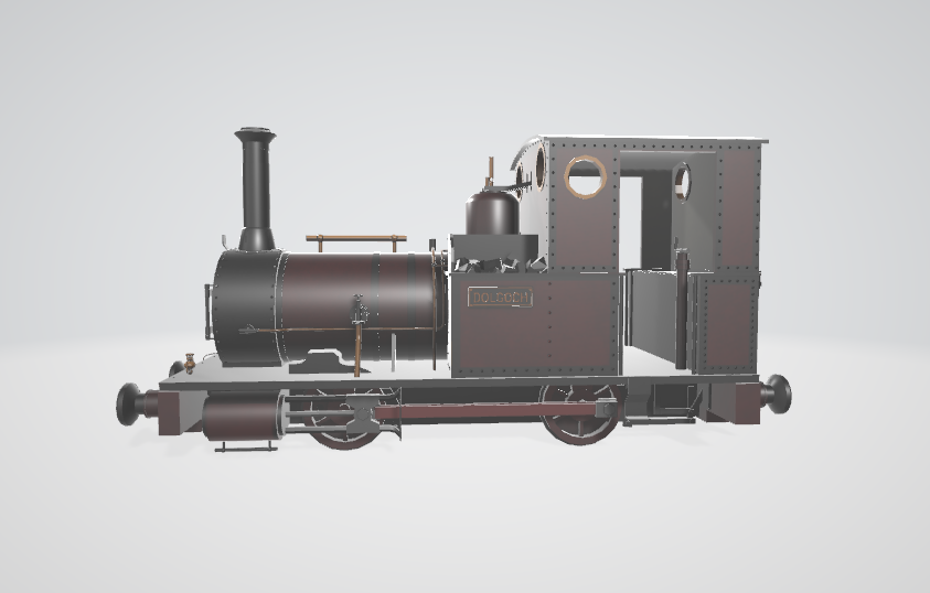 Steam Locomotive Dolgoch 2 ft 3 - Steam locomotive 3D model