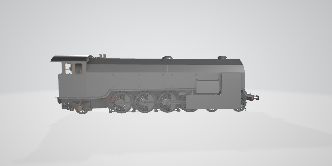 Steam Locomotive Greenly Mountain - Steam locomotive 3D model