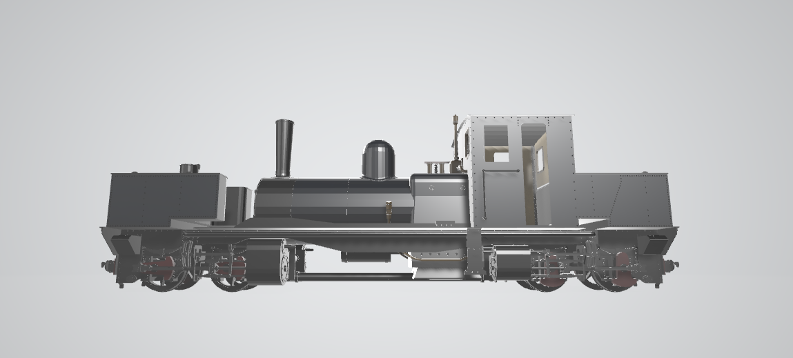 Steam Locomotive Hark1 - Steam locomotive 3D model