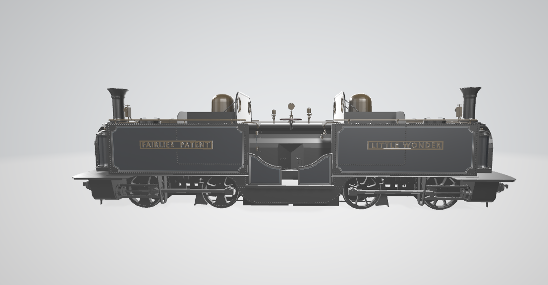 Steam Locomotive Little Wonder - Steam locomotive 3D model