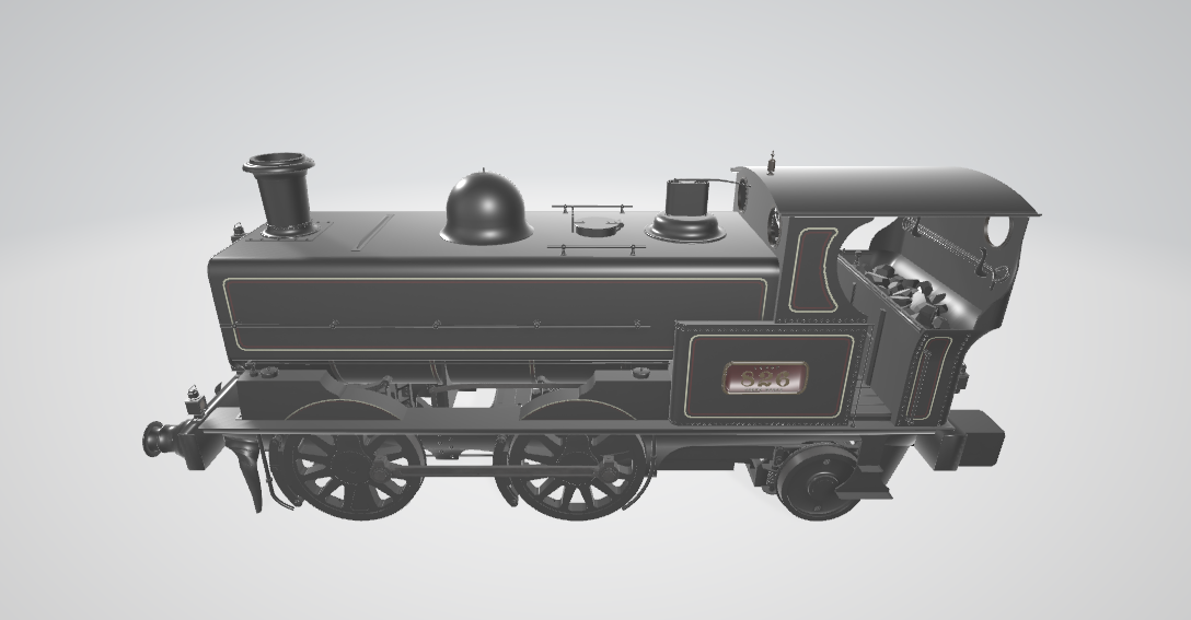 Steam Locomotive LNWR Dock Tank - Steam locomotive 3D model