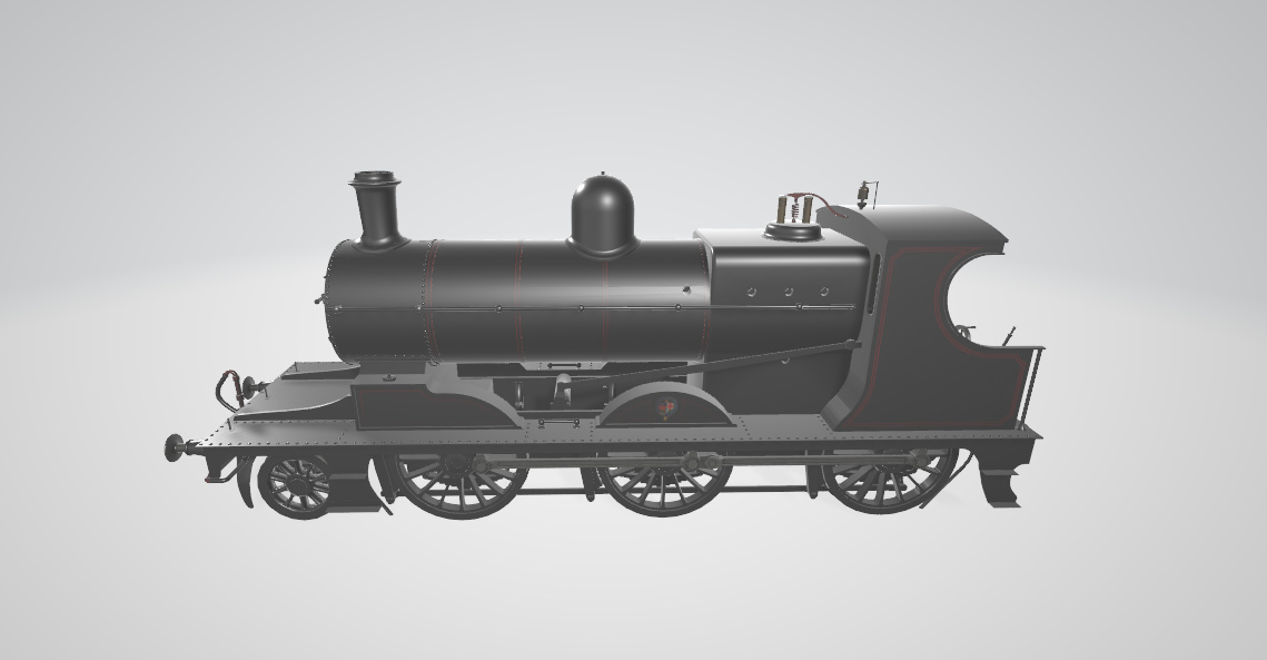 Steam Locomotive LYR 29 - Steam locomotive 3D model
