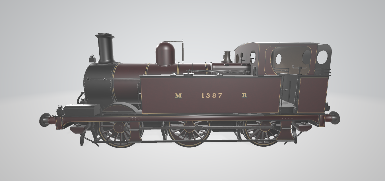 Steam Locomotive MR 1F Class - Steam locomotive 3D model