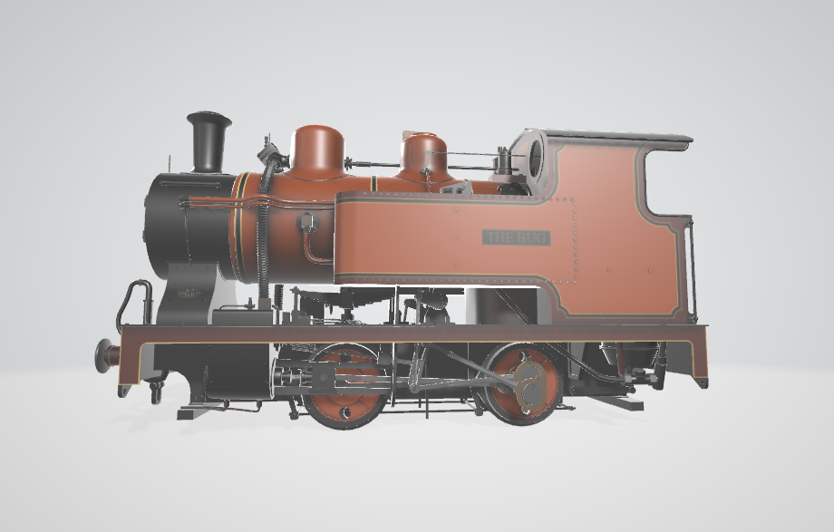 Steam Locomotive RHDR The Bug - Steam locomotive 3D model
