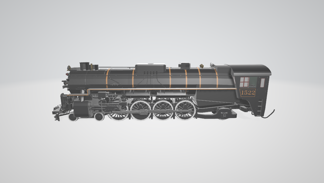 Steam Locomotive RP Baldwin Mountain - Steam locomotive 3D model