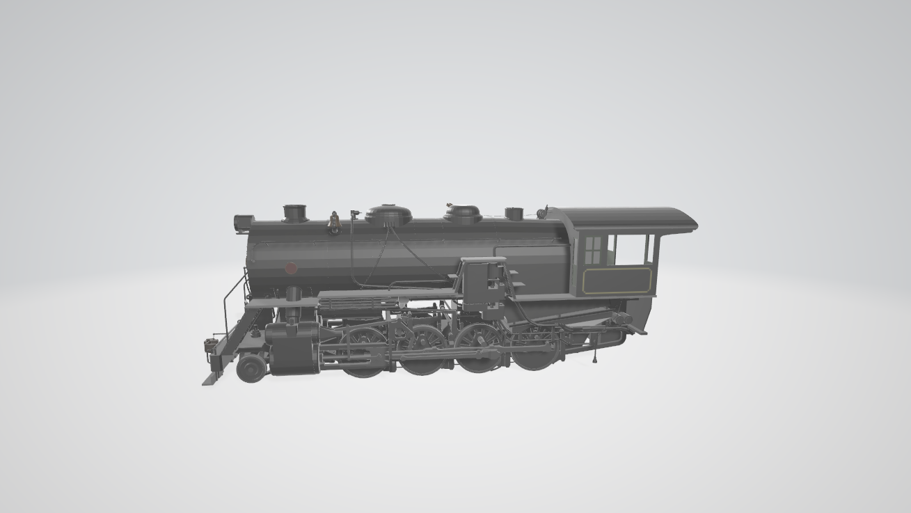Steam Locomotive Baldwin Consolidation - Steam locomotive 3D model