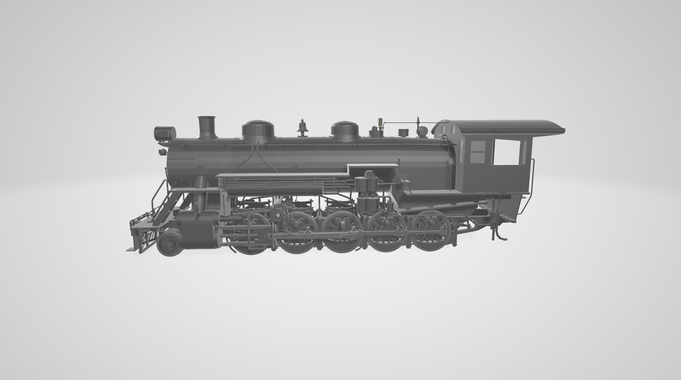 Steam Locomotive Baldwin Decapod - Steam locomotive 3D model