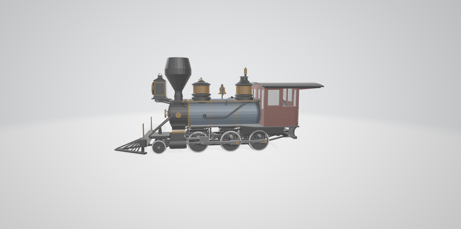 Steam Locomotive Cooke Mogul - Steam locomotive 3D model