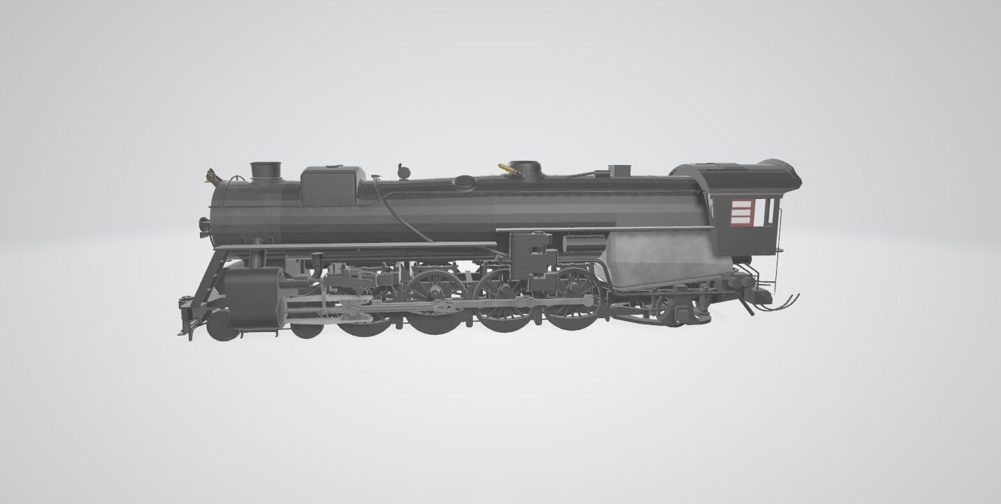 Steam Locomotive K1 Mountain - Steam locomotive 3D model