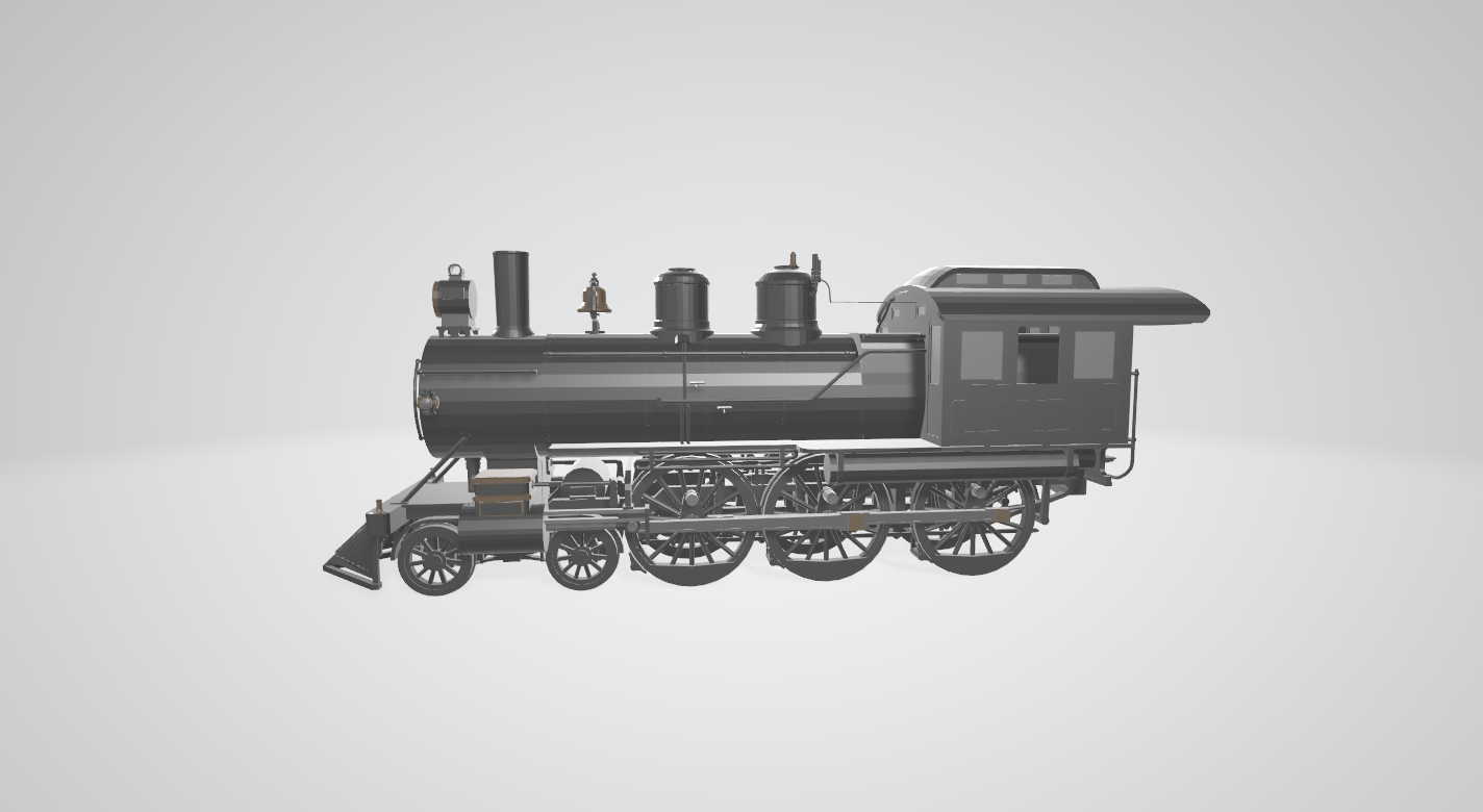 Steam Locomotive Rodgers - Steam locomotive 3D model