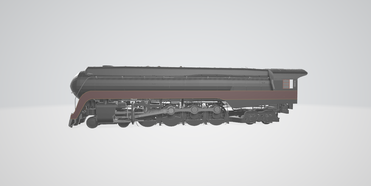 Steam Locomotive N&amp;W J Class - Steam locomotive 3D model