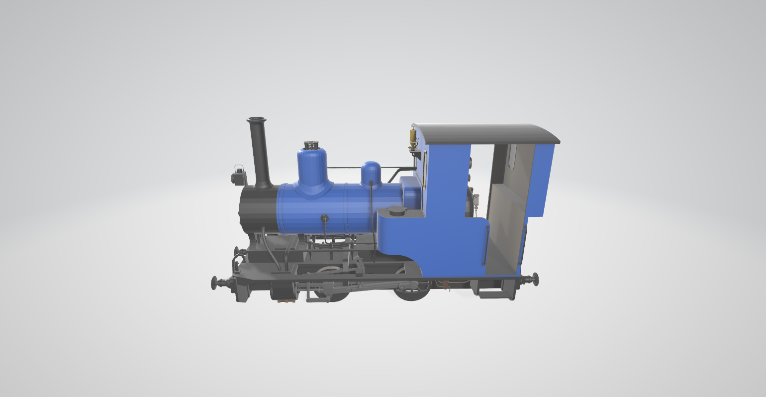 Steam Locomotive E Class Douglas - Steam locomotive 3D model