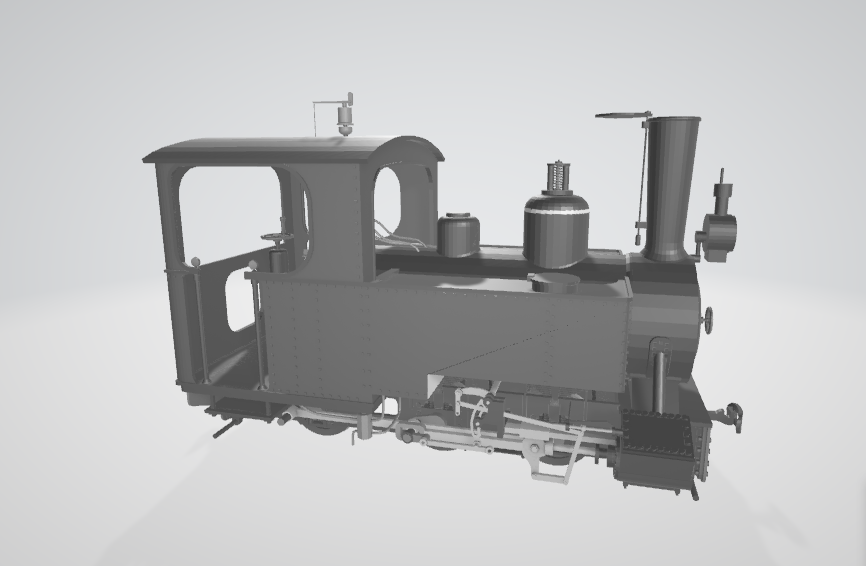 Steam Locomotive 7 Ton Decauville 0_3_0 - Steam locomotive 3D model