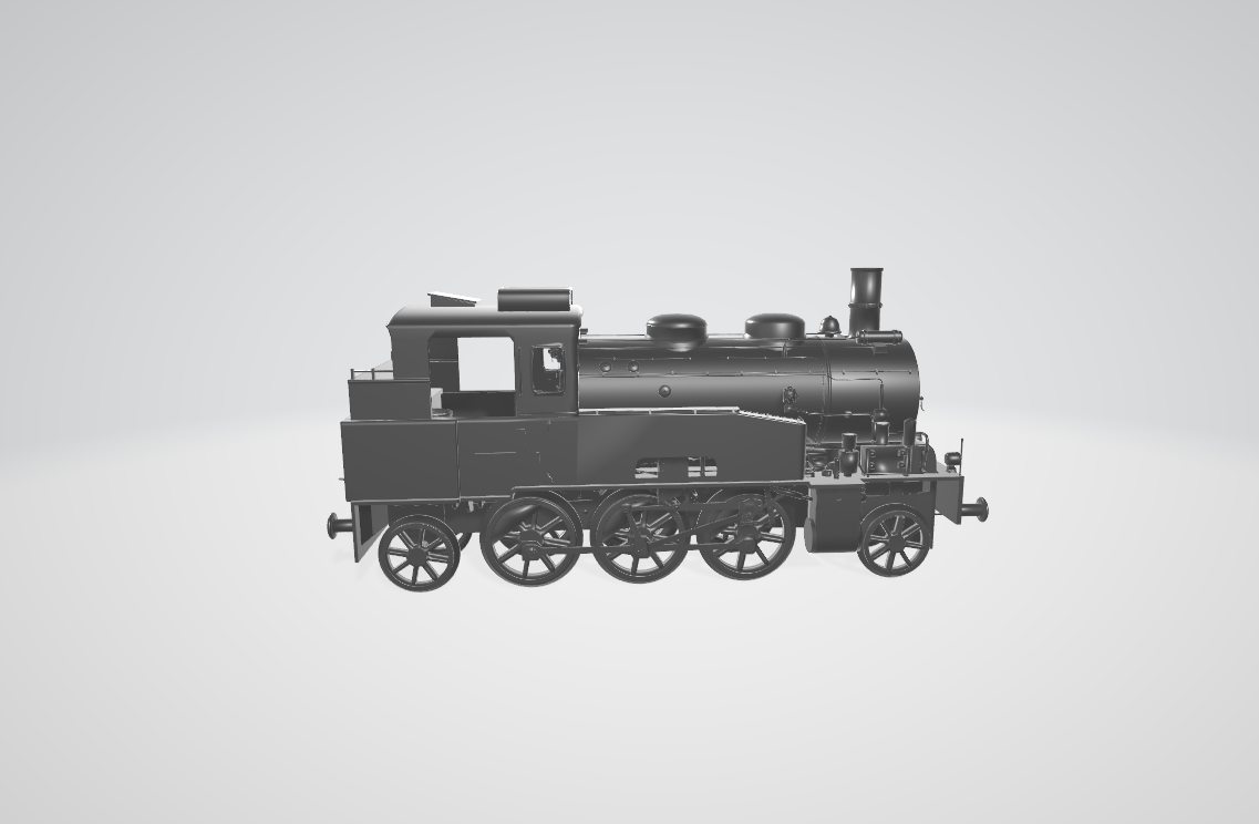 Steam Locomotive The LMS Class 3F - Steam locomotive 3D model