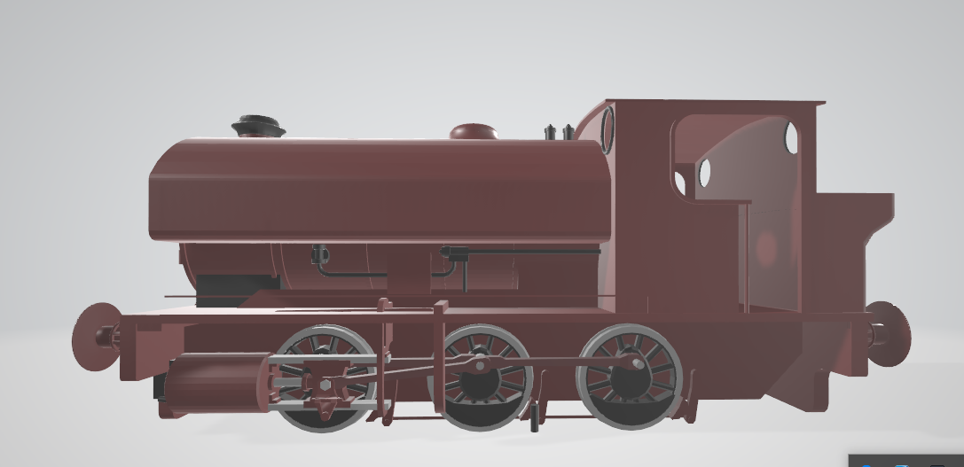 Steam Locomotive Robert Saddletank - Steam locomotive 3D model